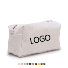 Fashion Custom Cotton Makeup Pouch Canvas Multicolour Zipper Cosmetic Bag With Logo